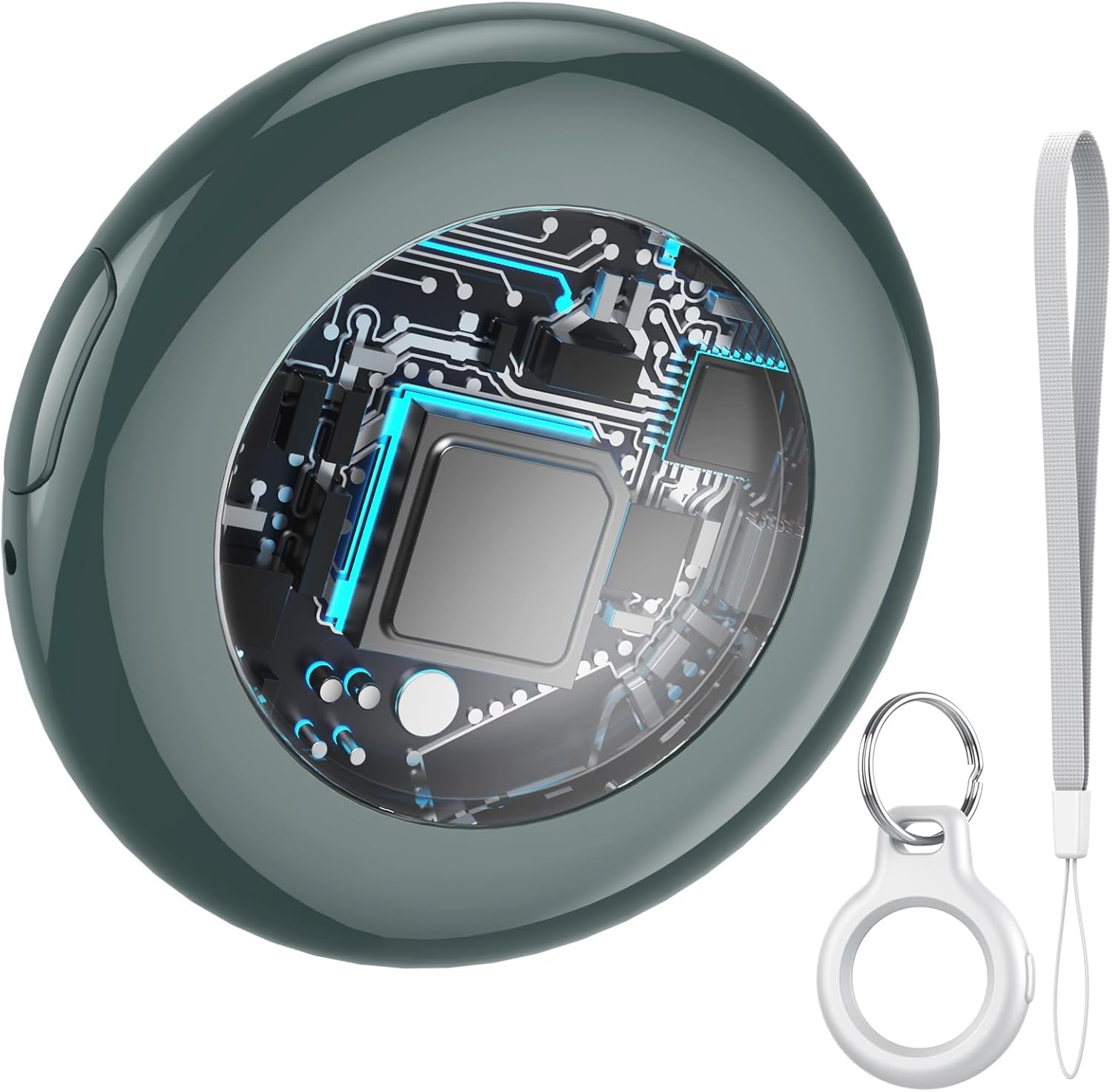 Air Tracker Tag Bluetooth Item Finder-4 Pack, Compatible with Apple Find My APP (iOS Only), 100dB Beep, Smart Tag Replaceable Battery, Item Finder and Locator for Keys/Luggage/Bags/Wallets etc., Black