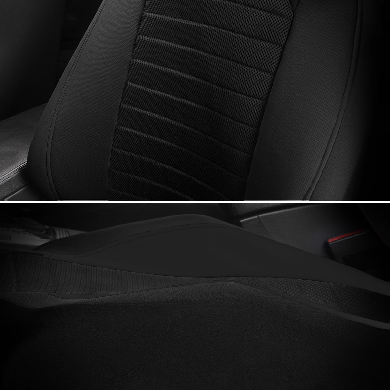 AUTOYOUTH Car Seat Covers Simple Bucket Style Universal Front Pair Fit for Car Truck SUV Van Seat Covers Car Seat Protector, Beige