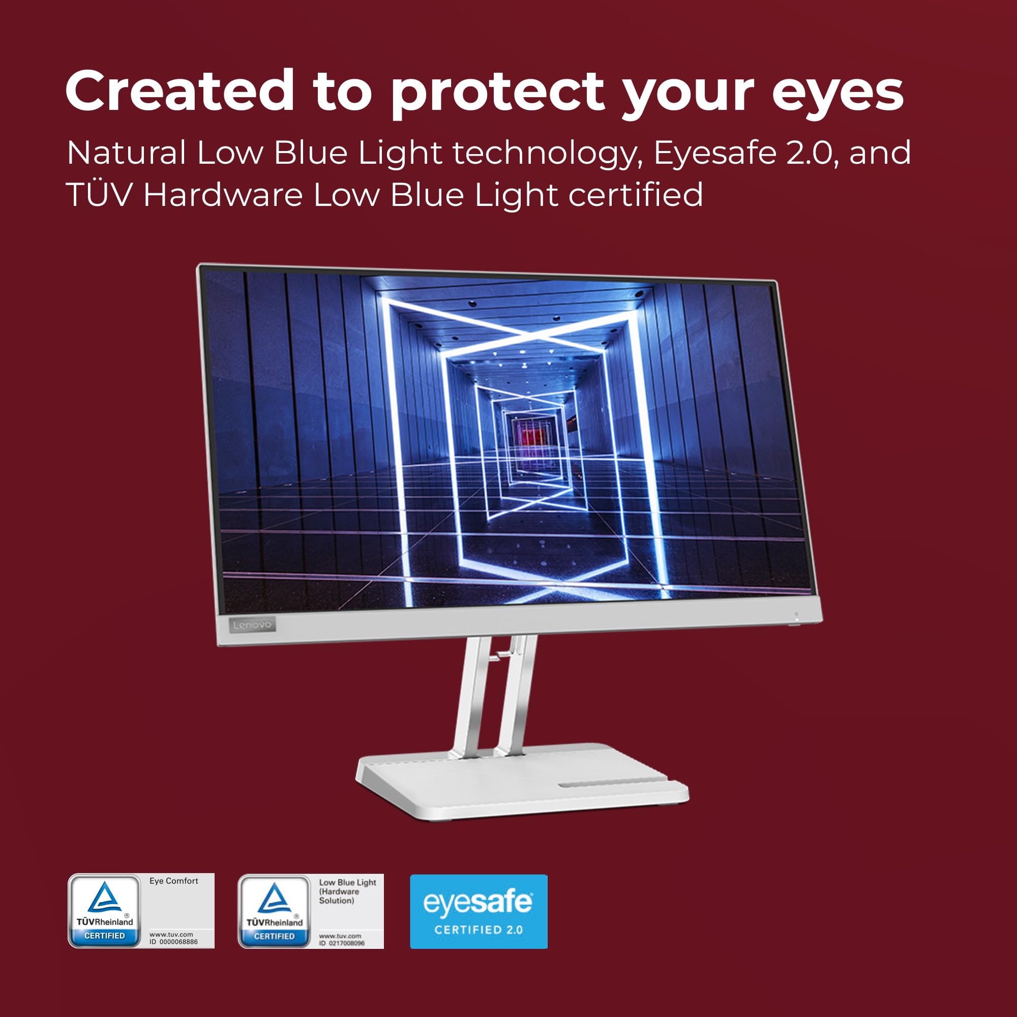 Lenovo L27i-4B 27 Inch PC Monitor | FHD, 1080p, 48-100Hz, IPS, 4ms, VGA and HDMI