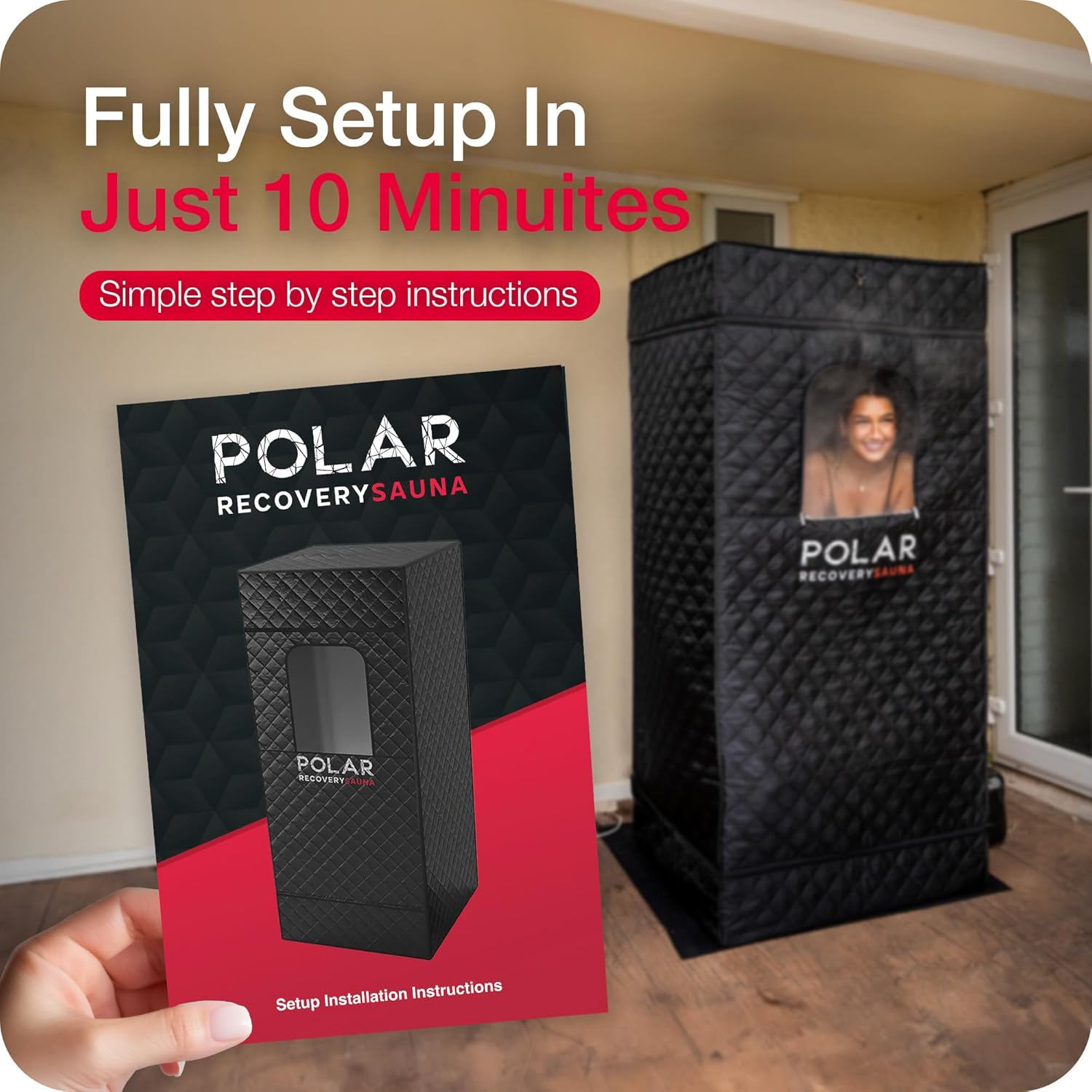 Polar Recovery Award-Winning Sauna by Polar Recovery (6FT) - Premium Portable Steam Sauna for Recovery/Sauna Pod for Home Steam Sauna