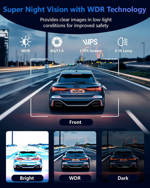 AI Dash Cam Front Rear Inside with Driver Monitor System, 360° Car Camera 4K, 4 Channel Camera for Cars Built-in WiFi GPS, Dashcam with 128GB SD Card, Night Vision, 24H Parking Mode, Upgrade DMS V8Pro