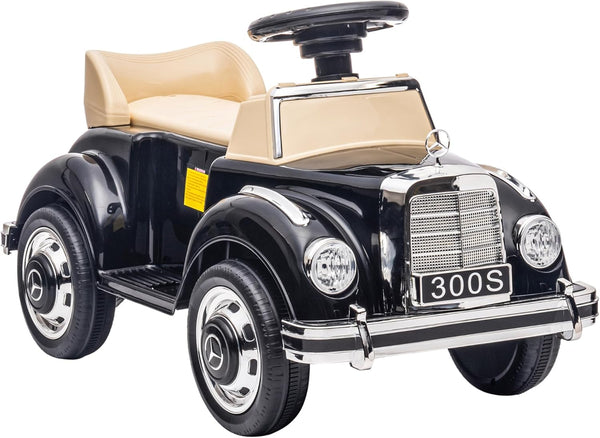 AIYAPLAY Ride on Sliding Car Foot to Floor for Kids, Mercedes-Benz 300S Licensed Ride on Toy with Anti-rollover Device, Under Seat Storage for 18-48 Months, Black