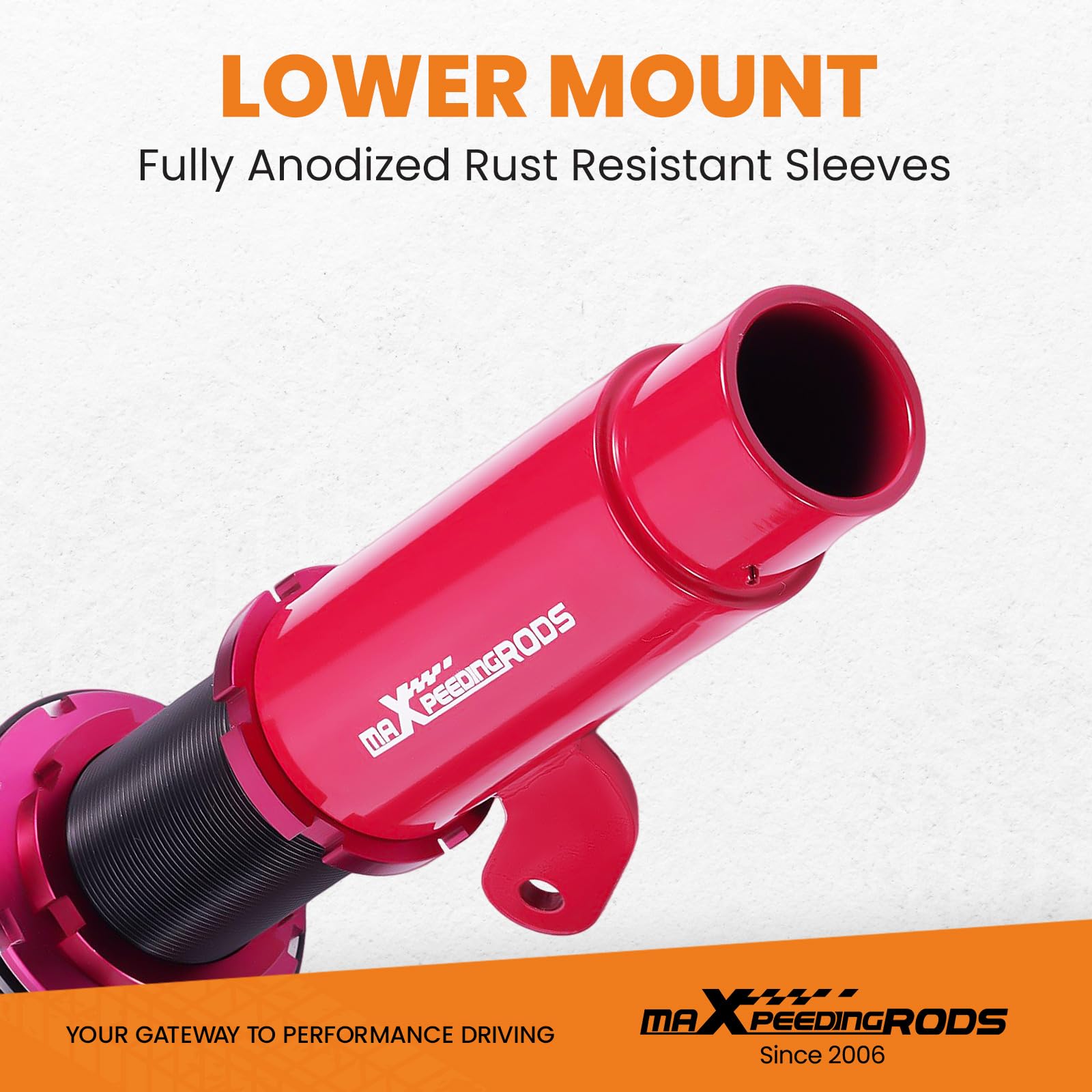 maXpeedingrods Coilovers Shock Struts for E46 (1998-2006) 316i, 318i, 320i, 323i, 325i, 328i, 330i, M3 Adjustable Damper