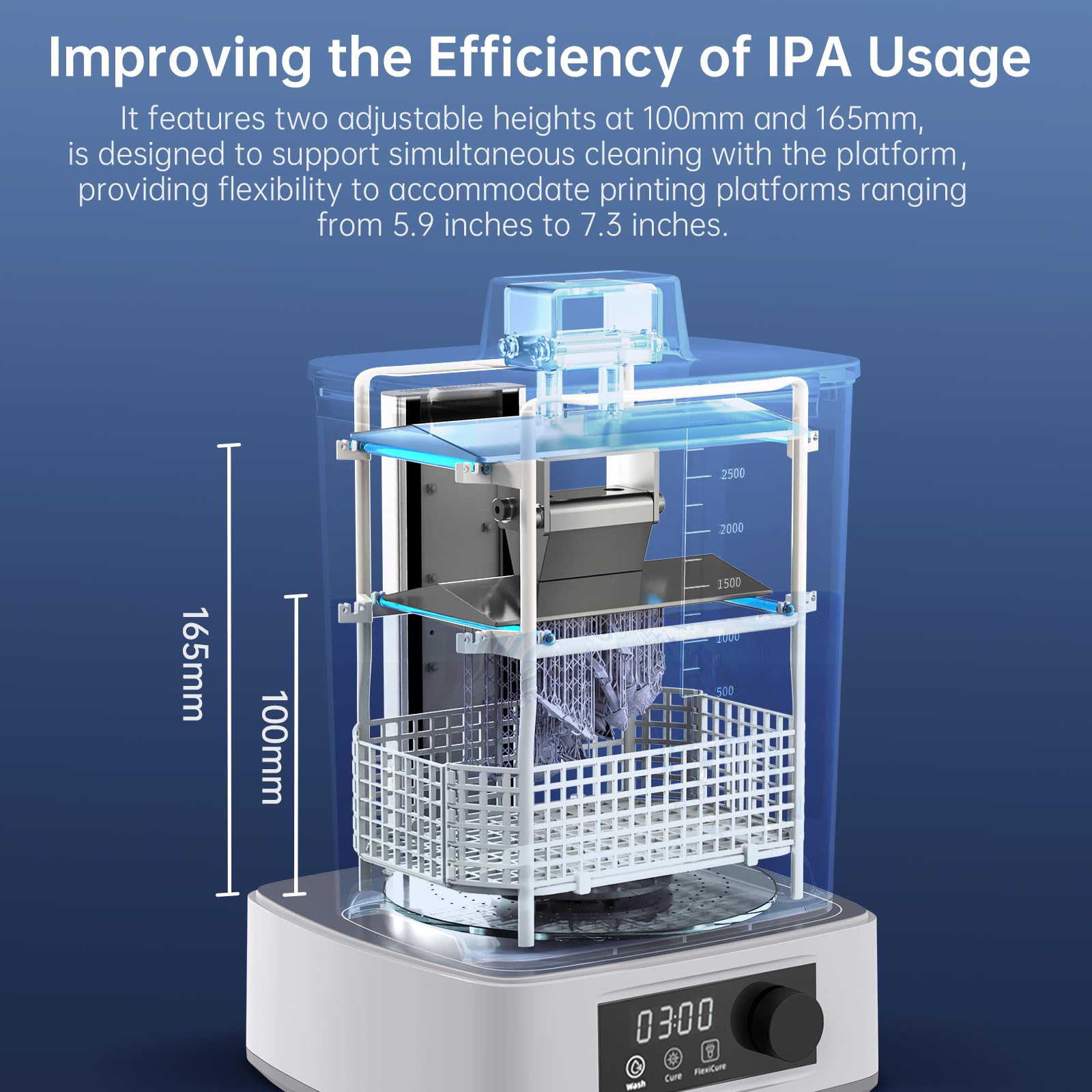 ANYCUBIC 3D Printer Wash and Cure 3 Plus, Larger 2 in 1 Wash Cure Machine for ANYCUBIC Photon Mono 6Ks Mars with Gooseneck Lights, IPA-Saving & Efficient Curing, Washing Size 8.97” x 5.04” x 10.24”