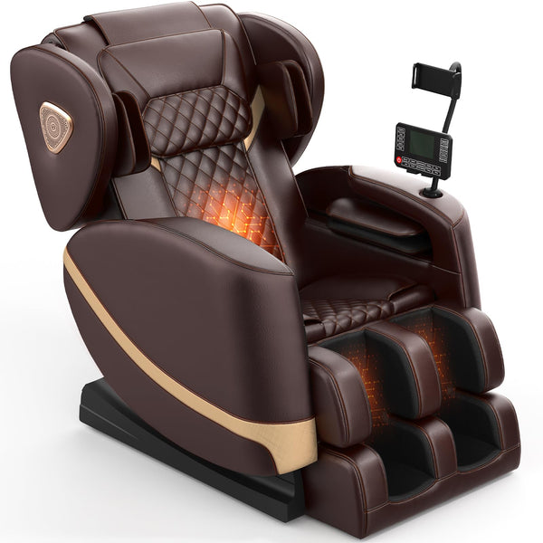 2025 Upgrade Massage Chair, Full Body Massage Chair with 10 Fix Points, Heating, Foot Massage, Auto Modes, Bluetooth Speaker, Touch Screen Controller, Zero Gravity Home Office