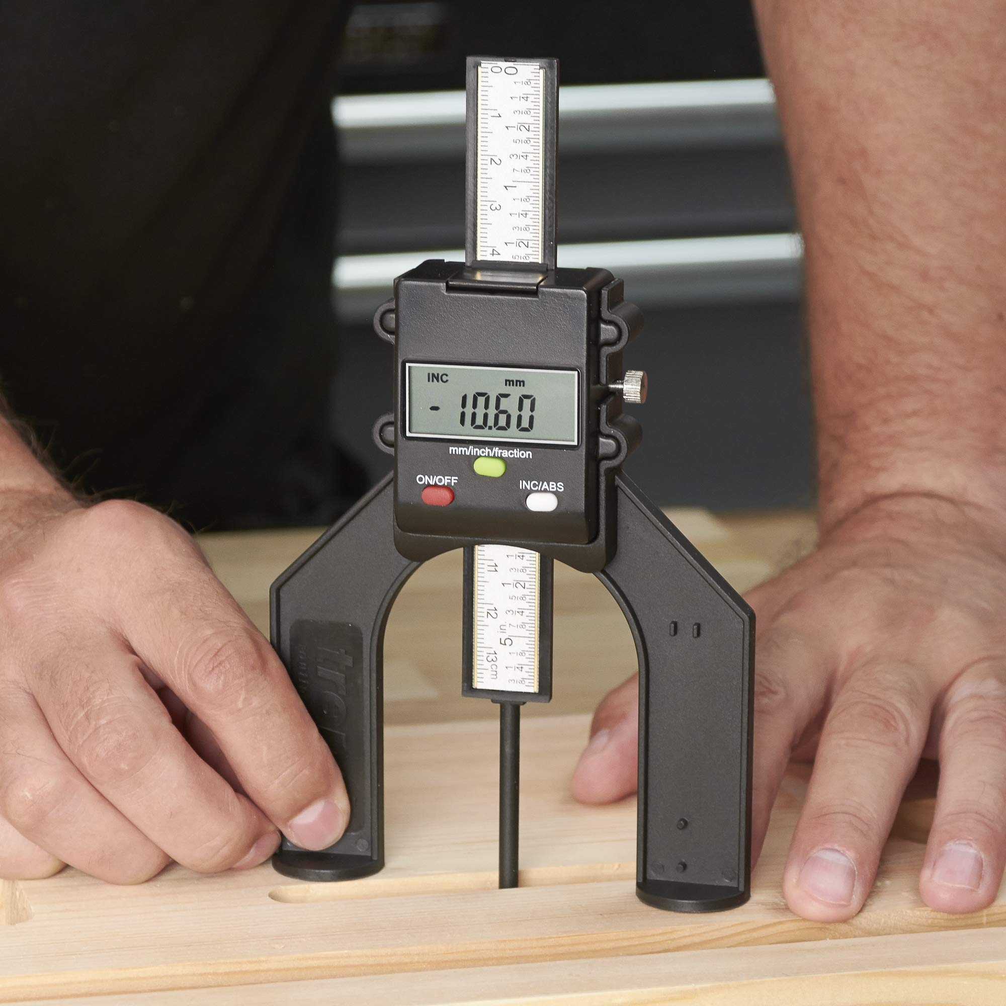 Trend Digital Depth Gauge, 60mm Jaw Opening, Precision Rebate & Groove Setting, GAUGE/D60, Black