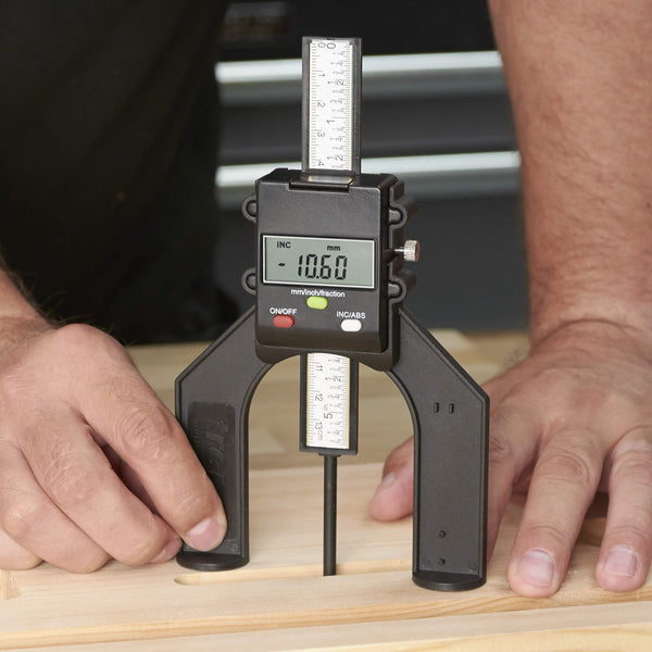 Trend Digital Depth Gauge, 60mm Jaw Opening, Precision Rebate & Groove Setting, GAUGE/D60, Black