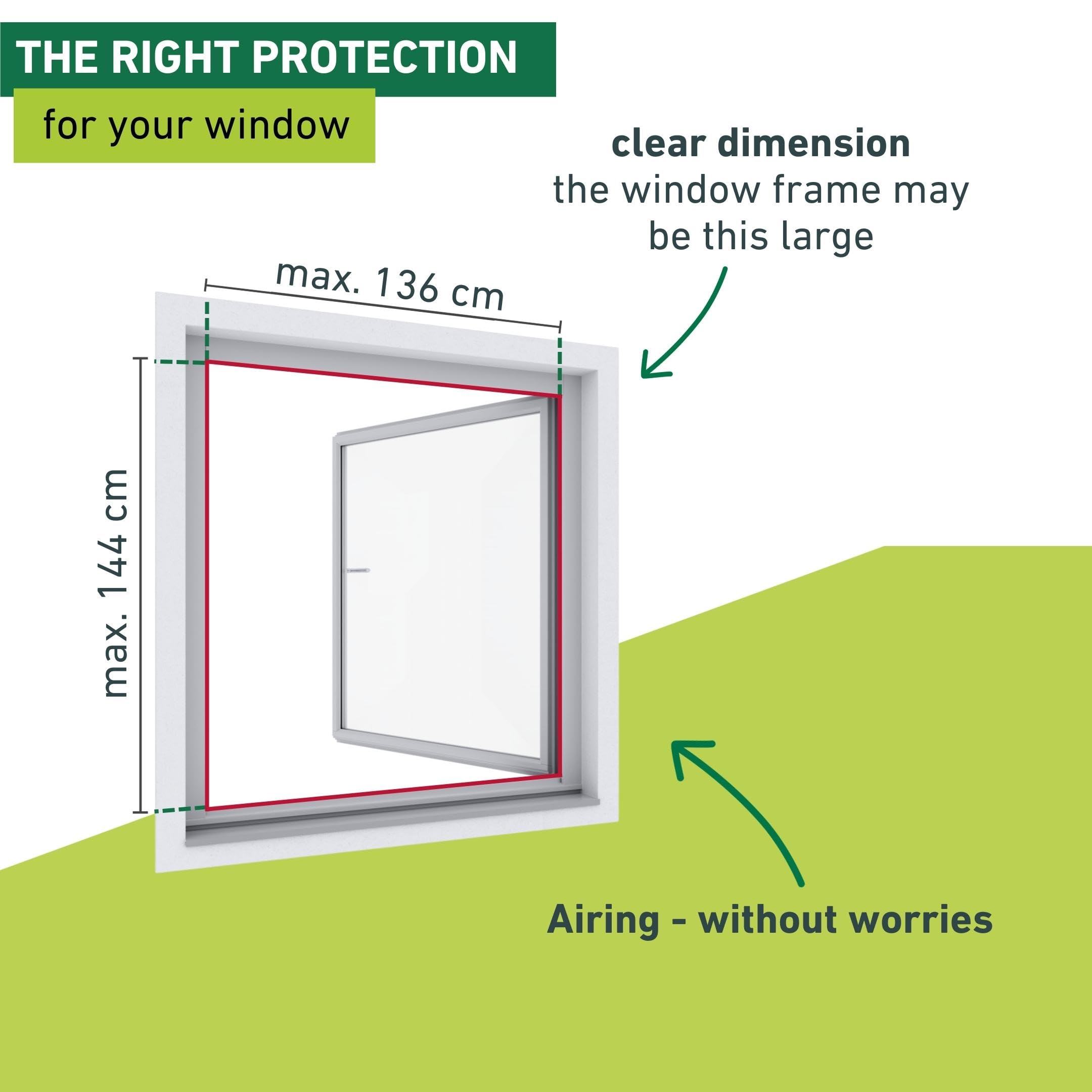 IS Plus Frame Window 140 x 150 cm A.