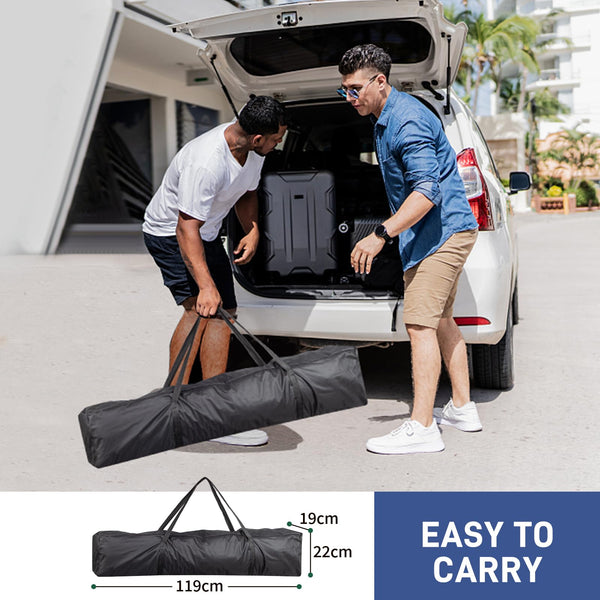 Outopee 3m x 3m Ez Pop Up Canopy Tent with 4 SideWalls, Outdoor Gazebo Portable Instant Canopy for Commercial Events, Party, Backyard BBQ, Camping, Blue