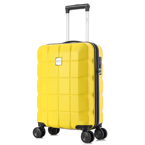 ATX Luggage Suitcase Large on 4 Dual Spinner Wheels Super Lightweight ABS Hard Shell Hold Check in with Built-in TSA Lock (Orange, 110 Liter)