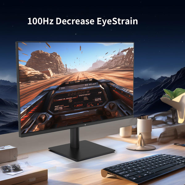 KTC Flat 32 Inch Monitor, QHD 1440P 2K@100Hz IPS Large Computer Monitor, Ultra Thin Bezels, Anti-Blue Light, HDR10, 103% sRGB, 86% DCI-P3, 350 Nits, 3ms MPRT, Adaptive Sync for Working and Gaming
