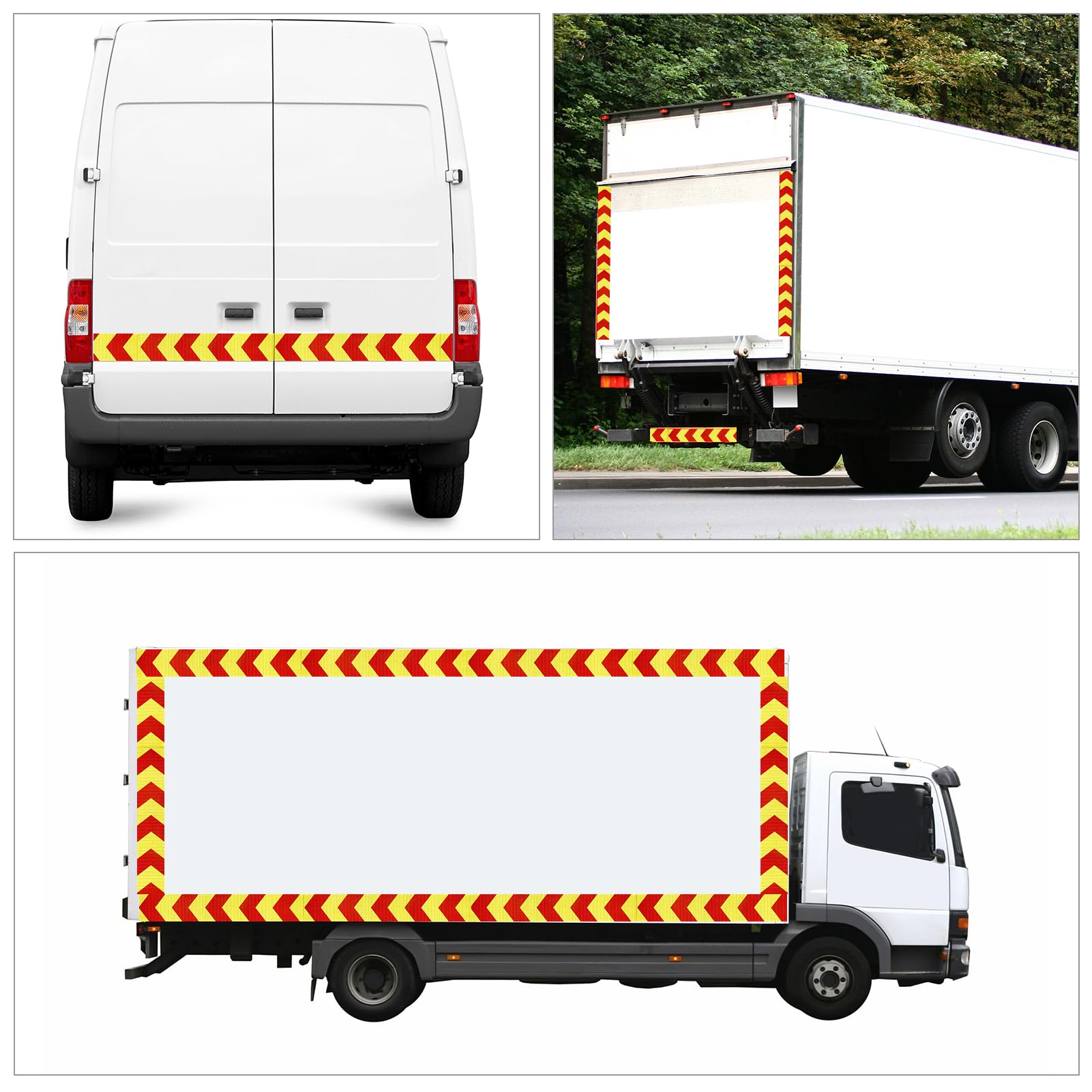 XFXIA Reflective Tape - Yellow & Black, 10cm x 20m, Waterproof, Self-Adhesive Warning Tape for Vehicles, Cars, Trailers, Outdoors