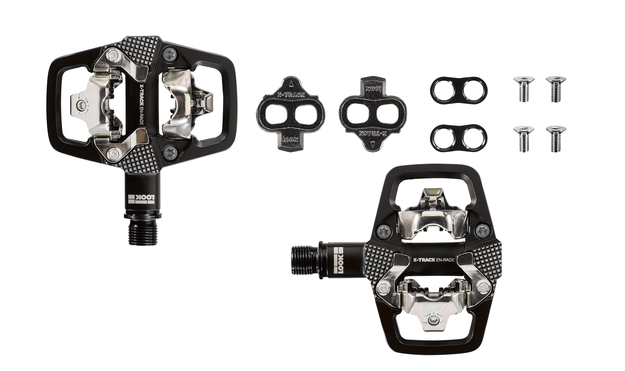 LOOK Cycle - X-TRACK En-Rage MTB Pedals - Standard SPD Mechanism Compatible - Forged Aluminum Body - Large Contact Surfaces - Strong and Light Bike