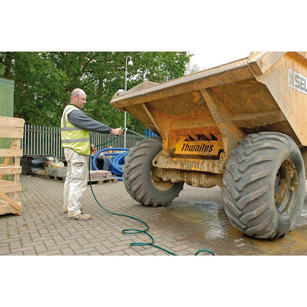 Draper 30m Garden Watering Hose and Spray Gun Kit | Reinforced with Polyester Yarn 12 mm Hose Pipe | 2mm Thickness Heavy Duty PVC Gardening Hose |