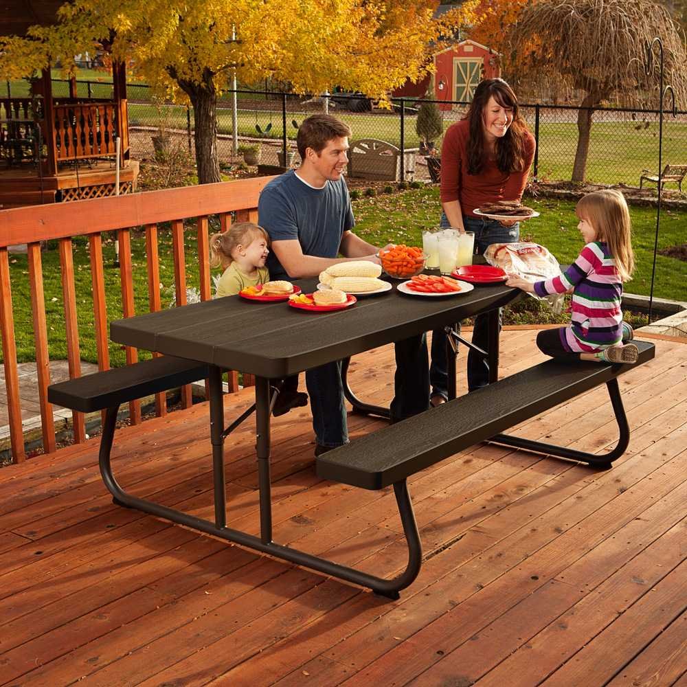 LIFETIME 60112 6 ft (1.83 m) Picnic Table (brown)