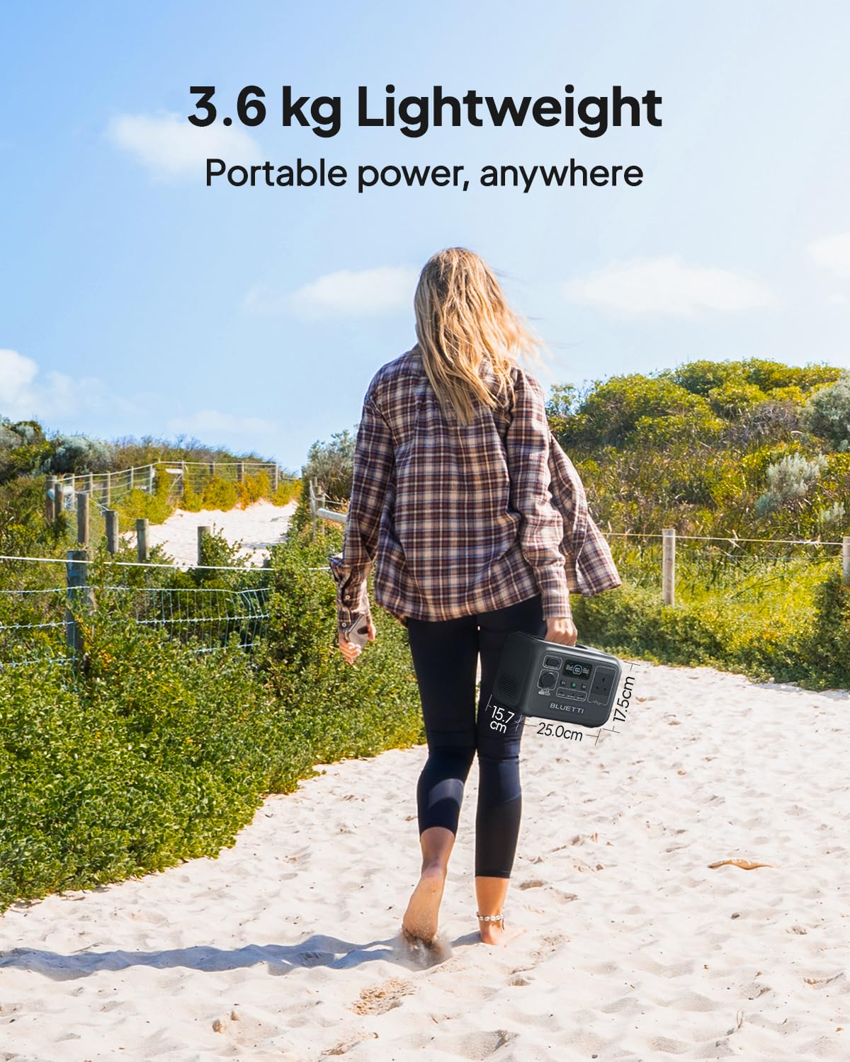 BLUETTI EB3A Portable Power Station, 268Wh LiFePO4 Power Station Battery Backup w/ 2 600W (1200W Surge) AC Outlets, Recharge from 0-80% in 30 Min., Solar Generator for Outdoor Camping