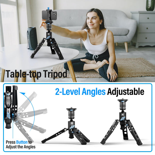 SIRUI SVM-145 Camera Monopod with Feet for Photography, 145cm Carbon Fibre Camera Monopod with Removable Tripod Stand Base, for DSLR, Camcorder, Max Load 10kg