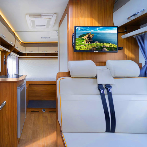 RCA RB24H2CU 24" inchFreeview HD TV DVB-T2/C/S2 Dolby Digital Audio, LED Backlighting Display, HDMI VGA PC SCART USB Travel Small TV for Motorhome and Campervan,Caravans,12 Volt