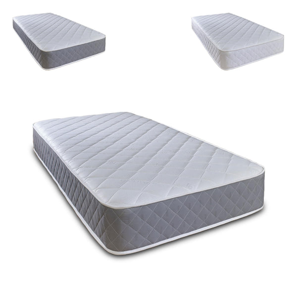 Extreme Comfort Spring Coil Diamond Grey Essentials Mattress | 3ft Single (90cm x 190cm) | Foam Free Spring Coil | Plush Feel | Cooltouch Plus Sleep