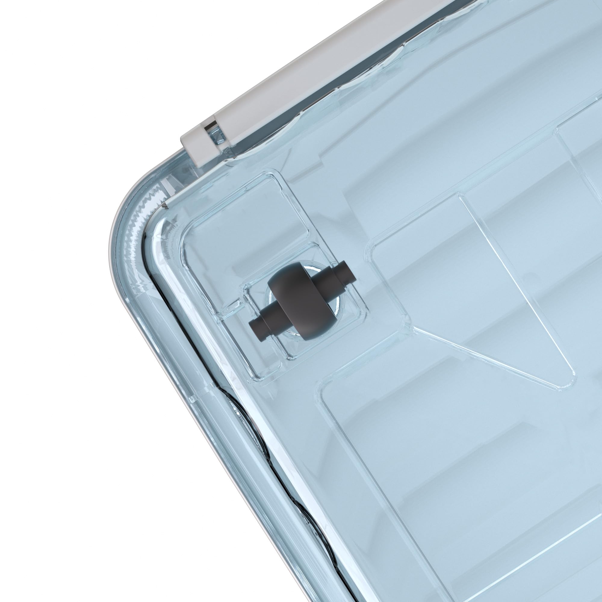 Cetomo 55L*6 Storage Boxes with Wheels, Plastic Storage Box with Lid, Latching Buckles, Click Closure, Stackable, Nesting, Durable Organizer for Home