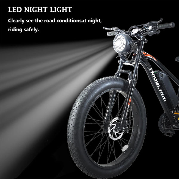 BSTSEL 26 inch Wheels Electric Bike Fat Tires for Adults with 36V 10.4Ah Removable Battery 21-Speed All-Terrain eBike, 250W Motor 25KM/H Electric Mountain Bike for Men Women, 4 Riding Modes