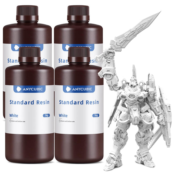 ANYCUBIC Standard 3D Printer Resin, LCD UV 405nm Rapid Photopolymer 3D Resin for 6K/8K/12K/14K LCD 3D Printers(1000g, Grey)