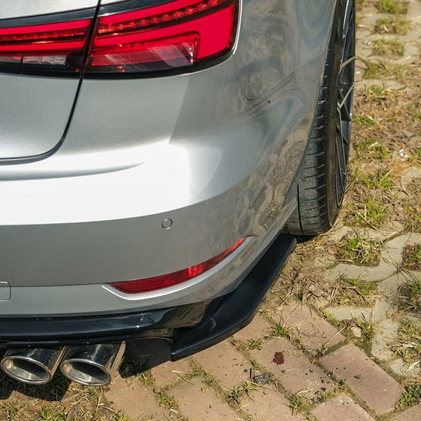 Oneway Rear Side Diffusors compatible with Audi A3 (8V) Sedan Facelift 2016-2020 - Gloss black