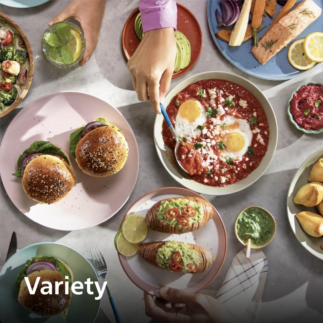 Philips Airfryer 3000 Series 7.2L, Cooking Window, 16-in-1 Airfryer, RapidAir Plus Technology, Fat Removal, HomeID Recipe App, Easy to Clean (NA342/09)