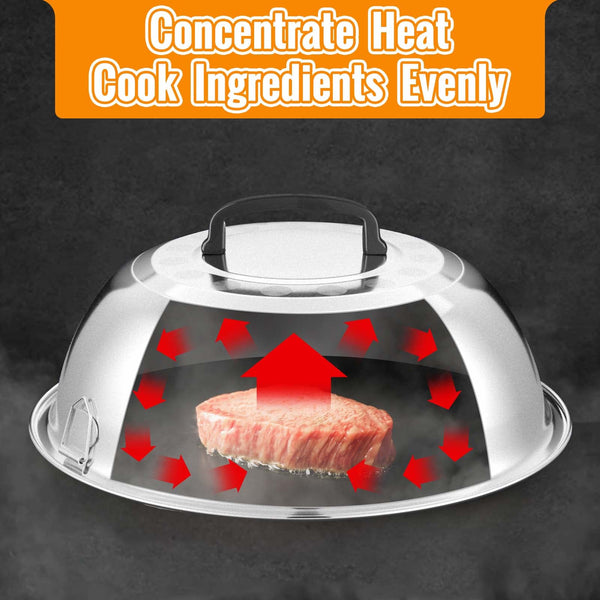 HULISEN 8.5-Inch Burger Press, 2.5 lbs Heavy Duty Bacon & Grill Press, Stainless Steel Smashed Burger Press, Round Smasher with Wood Handle, BBQ Griddle Accessories for Hamburger, Steak, Meat…