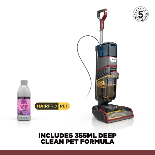 Shark CarpetXpert HairPro Pet Carpet Cleaner with Anti-Clog, Anti-Clump, Anti-Tangle, Removes Stains & Odours from Carpets & Rugs, Includes Deep Clean Pet Formula, 1000W, EX220UK