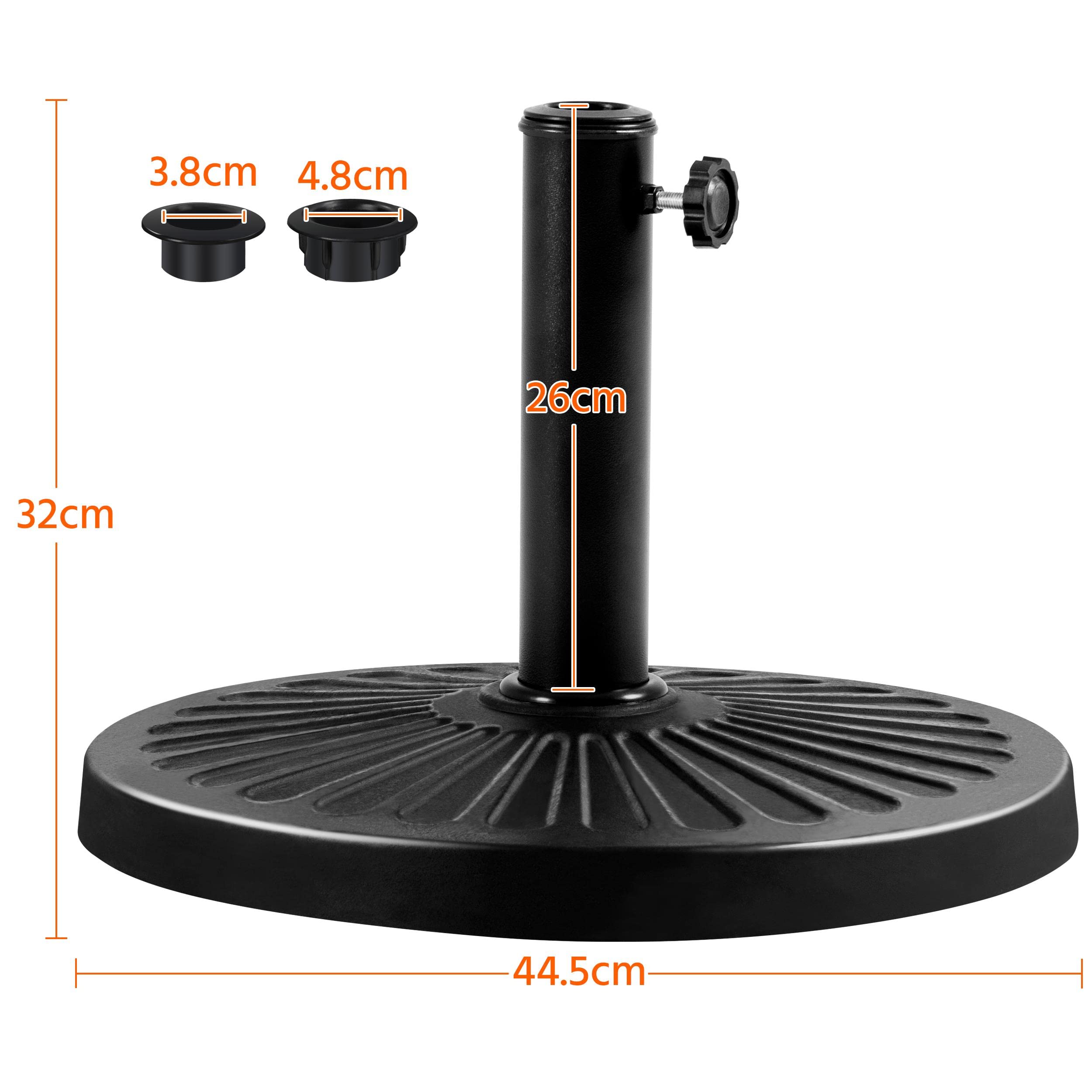 Yaheetech 10kg Patio Umbrella Stand Parasol Base Weight Heavy Duty Garden Parasol Stand Holder Round Iron Umbrella Base Stand Bronze