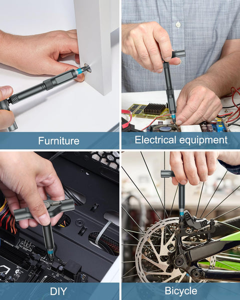 Ankilo 24 in 1 Magnetic Screwdriver Set, DIY Ratchet Screwdriver Set with Rotatable Ratchet Handle, Repair Tool Kit, Small Ratchet Set in case for Furniture Computer Bicycle, Best Gift for Father Day