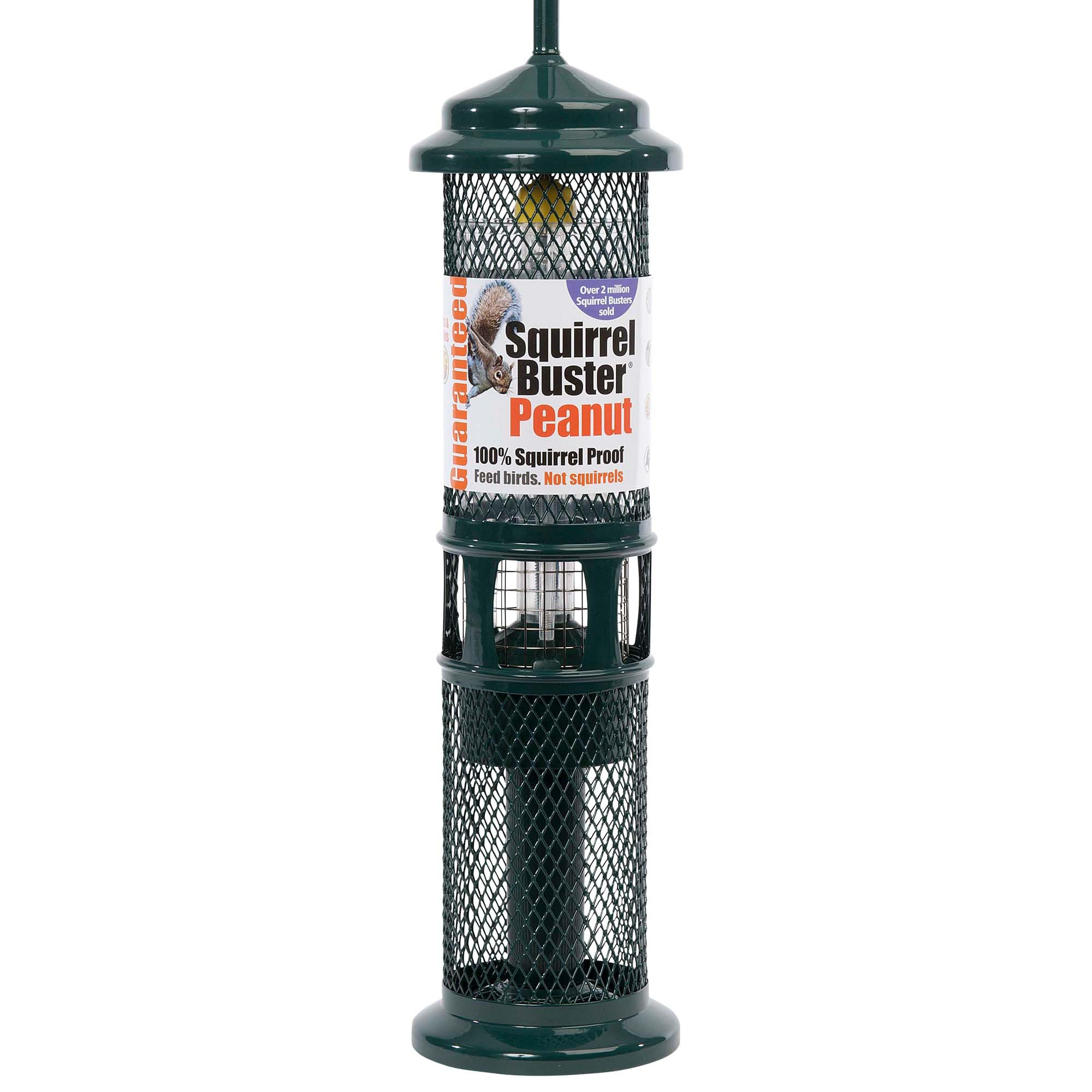 Jacobi Jayne SB-PN Squirrel Proof Bird Feeder - Squirrel Buster Peanut - Marauders off! Guaranteed Squirrel and Large Bird Proof / Metal, Green