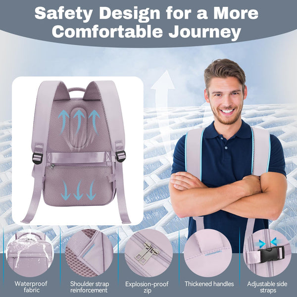 Xkdoai for Ryanair Cabin Bags 40x20x25, Travel Backpack Underseat Hand Luggage Carry-ons Airplanes Flight Bag Suitcases for Men Women