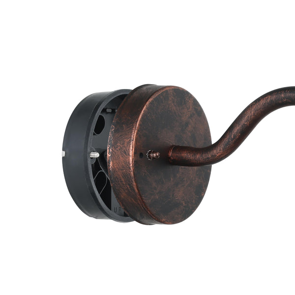 Eglo Melogoa Outdoor Wall Light, Antique Copper External Porch Light, Galvanized Steel and Glass Lantern, E27 Socket, IP44