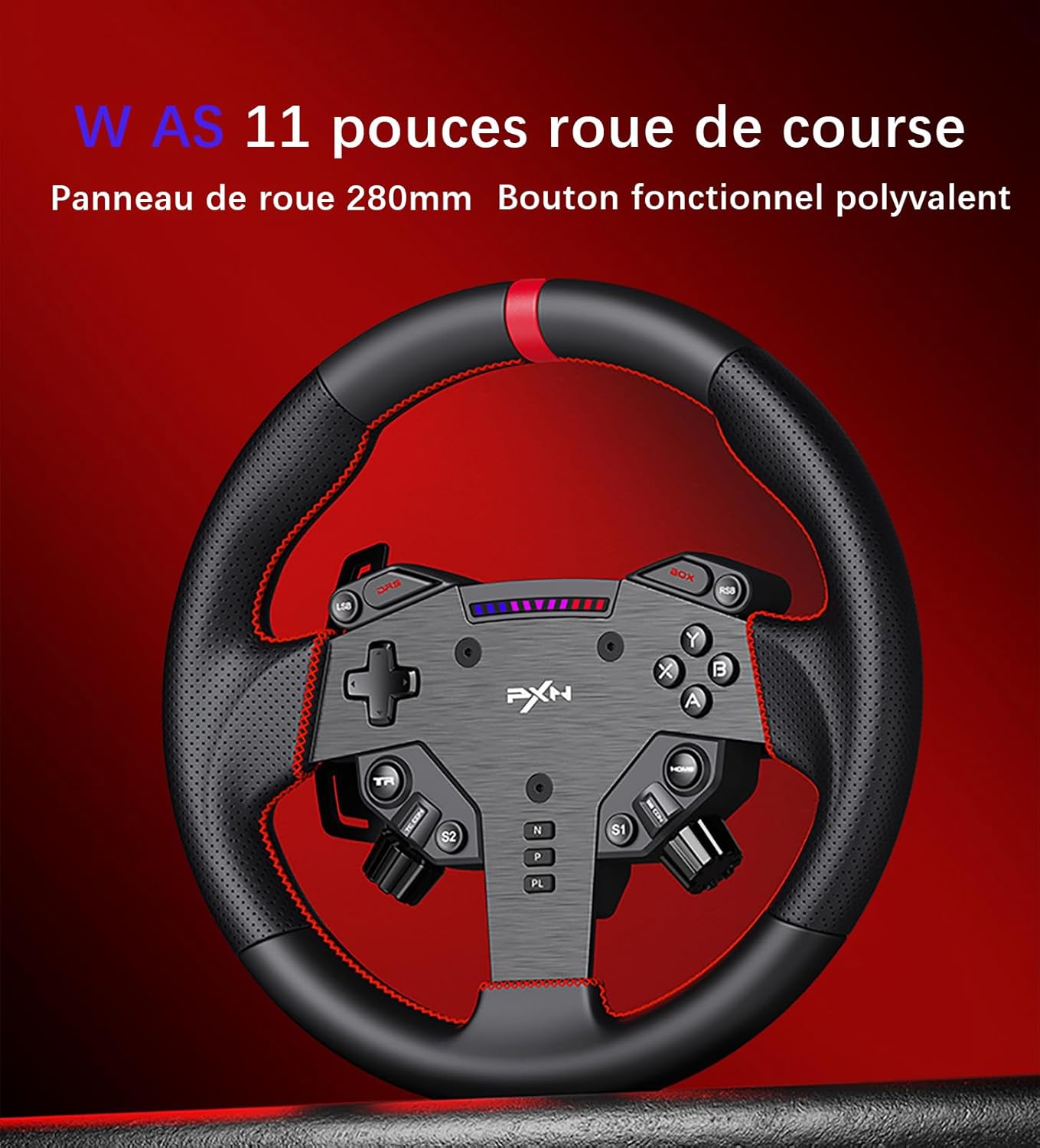 PXN VD4 Bundle F 4NM Torque Sim Racing Direct Drive Racing Wheel Bundle with Force Feedback, Hall Effect Sensor Pedal, PC Steering Wheel with Pedals