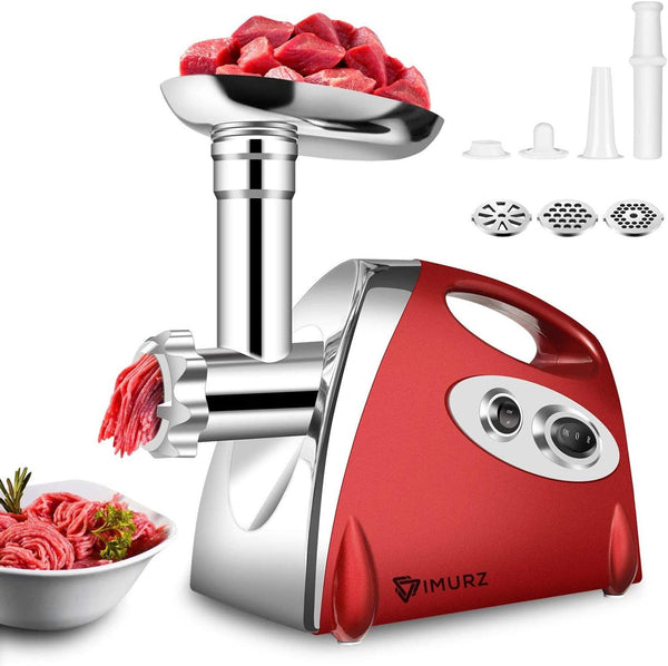 Electric Meat Grinder and Duty Household Sausage Maker Meats Mincer Food Grinding Mincing Machine with Kibbe Attachement  Powerful 2800W Copper