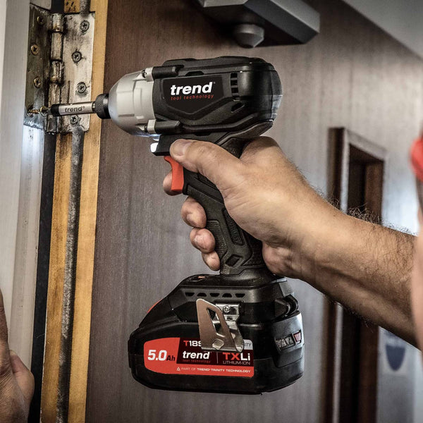Trend 18V Cordless Brushless Impact Driver with High Performance Motor & Two Speed Settings, Bare Tool (Battery & Charger Sold Separately), T18S/IDB