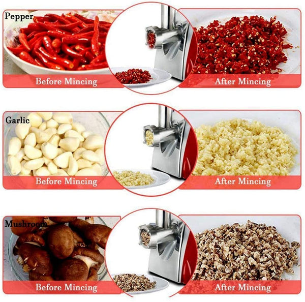 Electric Meat Grinder and Duty Household Sausage Maker Meats Mincer Food Grinding Mincing Machine with Kibbe Attachement  Powerful 2800W Copper