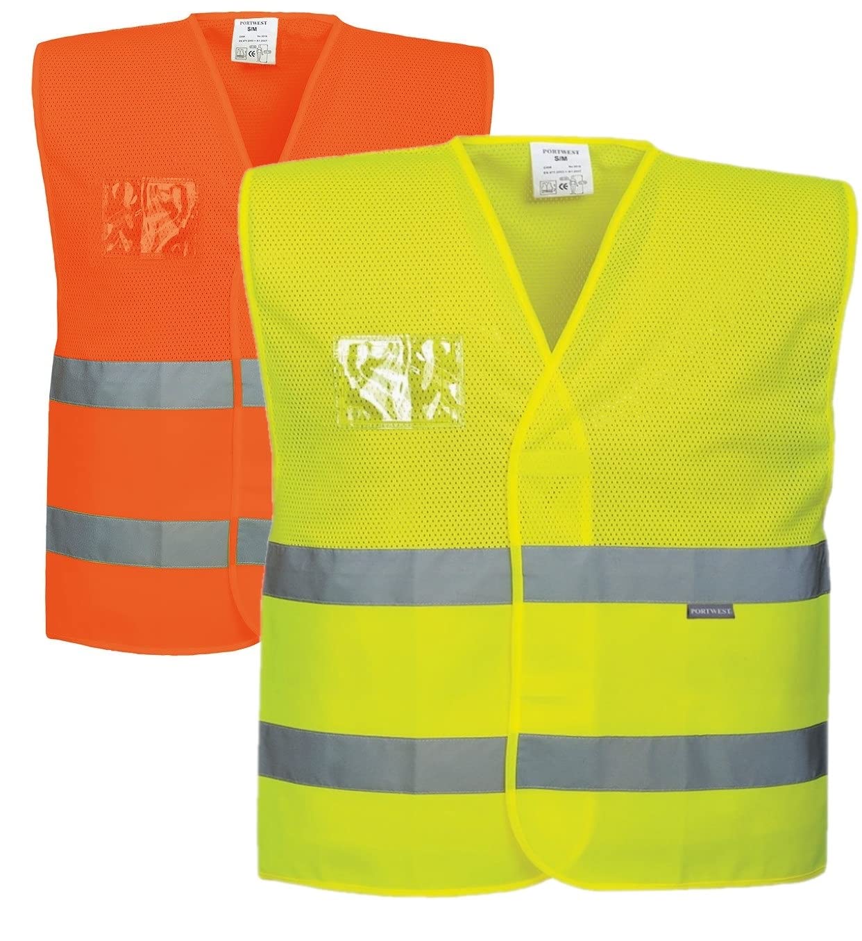 Portwest Hi-Vis Half Mesh Vest, Size: XX/3X, Colour: Orange, C494ORRXX/3X