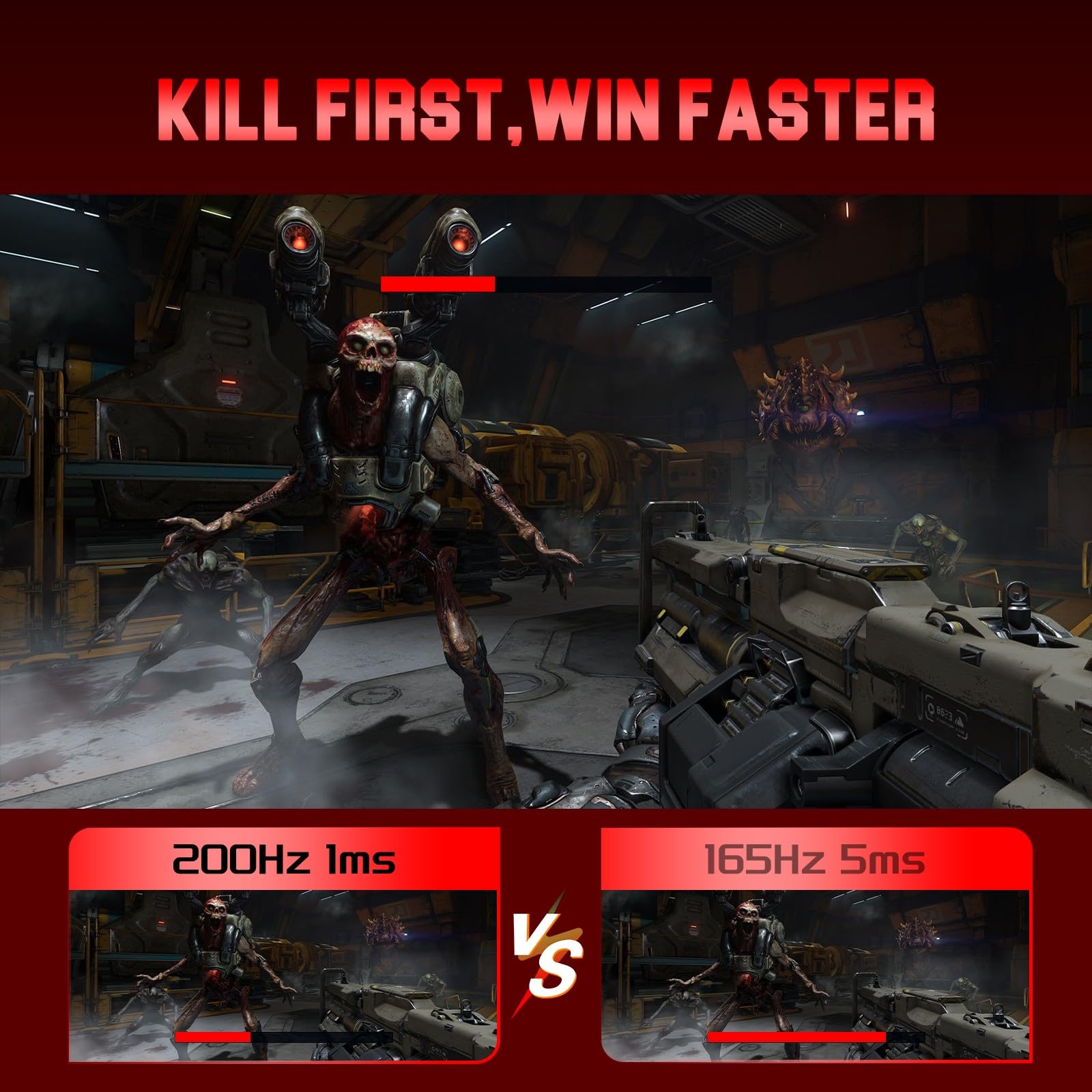 Minifire 27 Inch Gaming Monitor, 180Hz, Curved Gaming Monitor, Built in Speaker, Crosshair, 1Ms, sRGB130%, FHD 1080P Computer Screen, VESA Compatible, Eye Care Adaptive Sync HDMI＆DP Prots （MFG27C1 ）