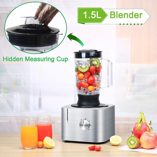 Food Processor, TopStrong 11-in-1 food processor and blender with Chopping Blending Kneading Grinding Whisking Juicing, 1100W, 3 Speeds Plus Pulse,