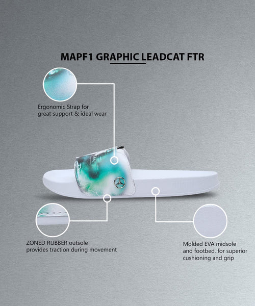 PUMA Unisex's Mapf1 Graphic Leadcat FTR Slide Sandal