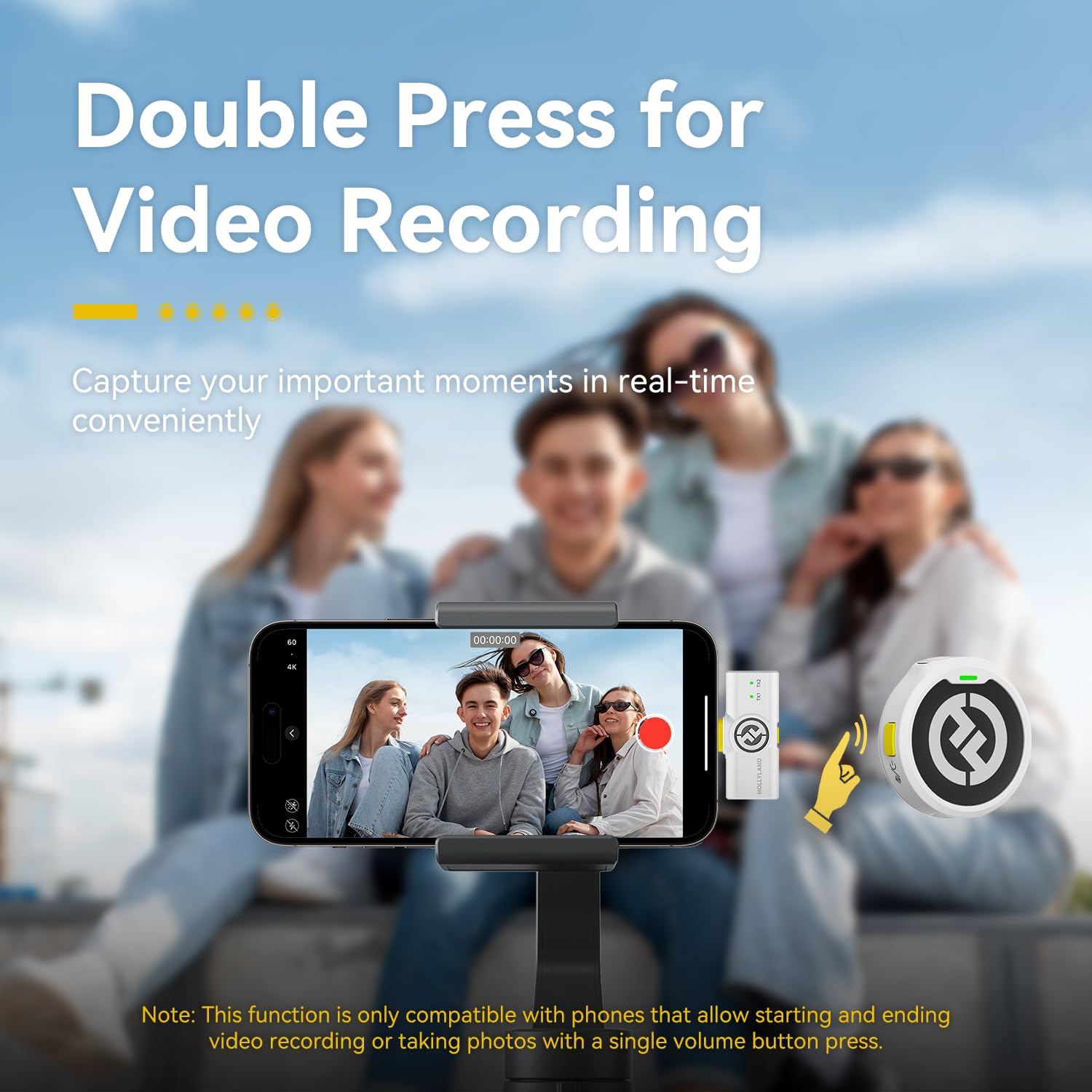 Hollyland Lark M2 Wireless Lavalier Microphone (2TX+1RX) Compatible with Camera, iPhone, Android, PC, 300m LOS Range, Hi-Fi Audio, Noise Cancelling, 40H Duration, Lapel Mic for Livestream Vlog-Black