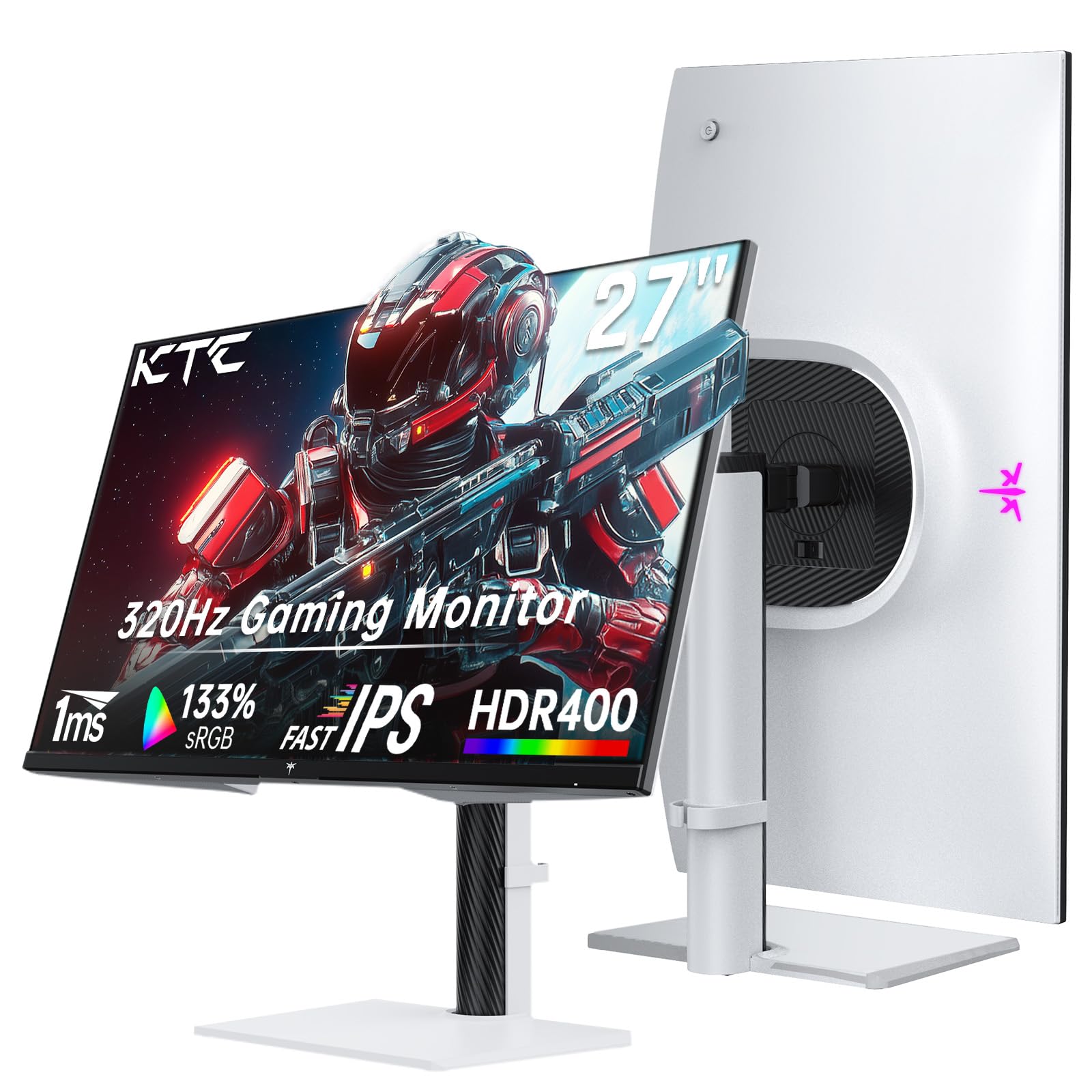 KTC Flat 32 Inch Monitor, QHD 1440P 2K@100Hz IPS Large Computer Monitor, Ultra Thin Bezels, Anti-Blue Light, HDR10, 103% sRGB, 86% DCI-P3, 350 Nits, 3ms MPRT, Adaptive Sync for Working and Gaming