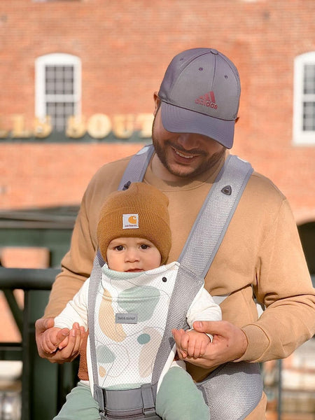 Bebamour Baby Carrier Newborn to Toddler Baby Carrier Hipseat 0-36Months with Head Hood, 3 PCS Teething Pads, Waist Extender, Grey