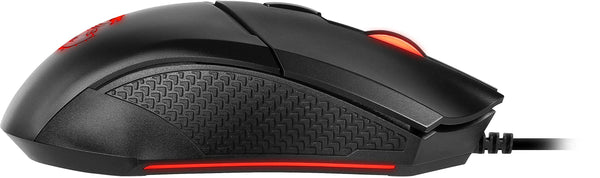 MSI CLUTCH GM51 LIGHTWEIGHT Gaming Mouse - 26000 DPI Optical Sensor, Elite 0.125ms Latency, 60M+ Click OMRON Switches, 6-Buttons, FriXionFree Cable, RGB Diamond LightGrips, 75g - Wired