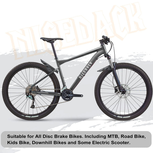 NICEDACK Mudguards Mountain Bike, 2 Pieces Mudguard Fit 20-29 Inch MTB Mudguard Front and Rear Compatible Bicycle Splash Guard