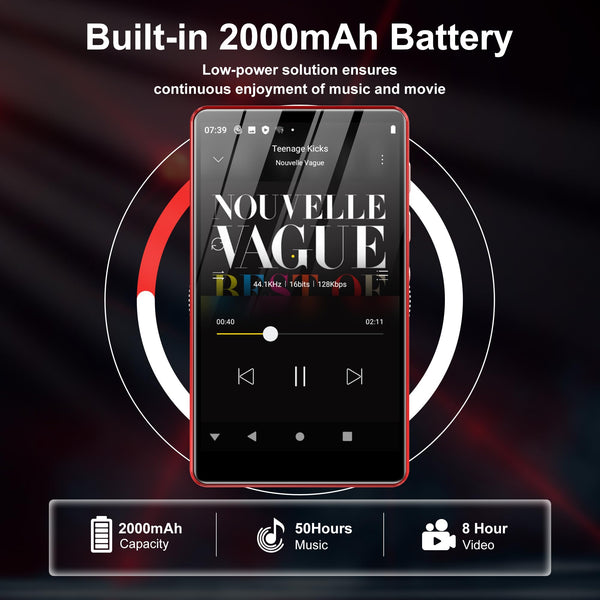 80GB MP3 Player with WiFi and Bluetooth, 4.0” IPS HD Touch Screen, SWOFY M503Pro MP4 Player with Speakers, Android Music Player with Spotify, Deezer, Audible, FM Radio,Play Store for Kids