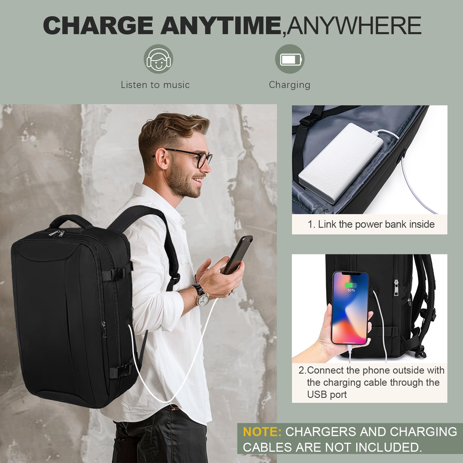 for Easyjet Cabin Bag 45x36x20, Travel Backpack with TSA Approved Clear Bag, Carry-ons Cabin Backpack for Travelling Underseat Cabin Bag Laptop Backpacks Luggage Set